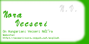 nora vecseri business card